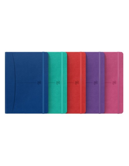 CUADERNO SIGNATURE A5 TAPA EXTRADURA 80H LISO COLORES SURTIDOS VIVOS OXFORD 400163615 (x5 unidades)