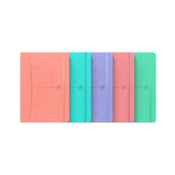 CUADERNO SIGNATURE A5 TAPA EXTRADURA 80H RAYADO HORIZONTAL COLORES SURTIDOS PASTEL OXFORD 400154941 (x5 unidades)