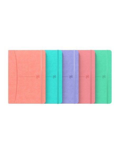 CUADERNO SIGNATURE A5 TAPA EXTRADURA 80H RAYADO HORIZONTAL COLORES SURTIDOS PASTEL OXFORD 400154941 (x5 unidades)