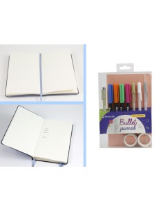 SET  LIBRETA BULLET SOFT +  ROTULADORES PINCEL Y BOLIGRAFOOS BISMARK INGRAF 330619 2