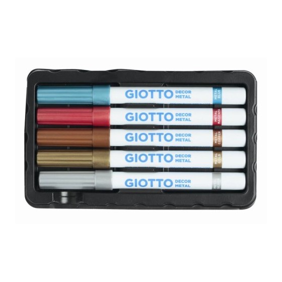 ESTUCHE 5 ROTULADORES DECOR METALLIC GIOTTO F45290000