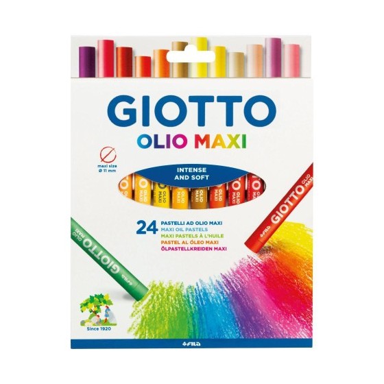 ESTUCHE CON ASA GIOTTODE 24 BARRAS DE PINTURA ÓLEO GIOTTO F293800