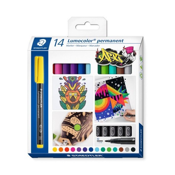 Staedtler Lumocolor 317 C14 marcador permanente Surtido Colores surtidos 14 pieza(s)