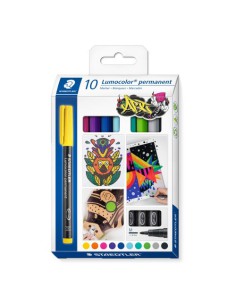 Staedtler Lumocolor 317 C10 marcador permanente Surtido Colores surtidos 10 pieza(s)