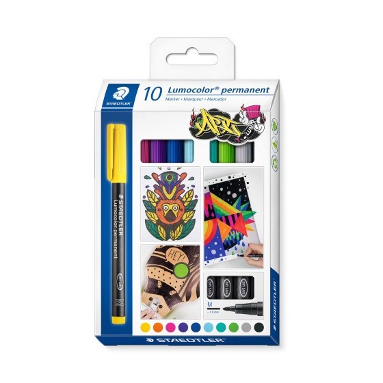 Staedtler Lumocolor 317 C10 marcador permanente Surtido Colores surtidos 10 pieza(s)