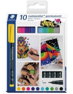 ESTUCHE 10 UDS LUMOCOLOR PERMANENT 318 STAEDTLER 318 C10
