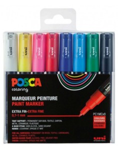 ESTUCHE 8 UDS. PC1M BASIC POSCA UNIBALL 182634667