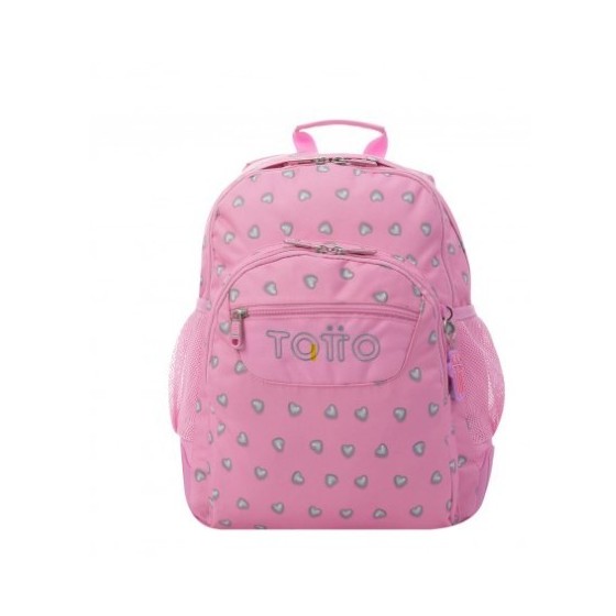 MOCHILA INFANTIL ROSA CORAZONES BOLSILLOS MA04ECO029-2120N-7IU TOTTO