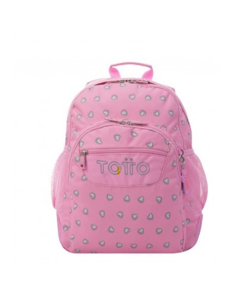 MOCHILA INFANTIL ROSA CORAZONES BOLSILLOS MA04ECO029-2120N-7IU TOTTO
