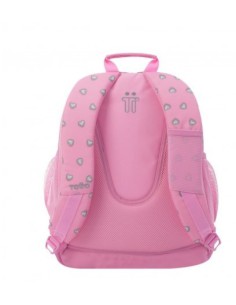 MOCHILA INFANTIL ROSA CORAZONES BOLSILLOS MA04ECO029-2120N-7IU TOTTO 2