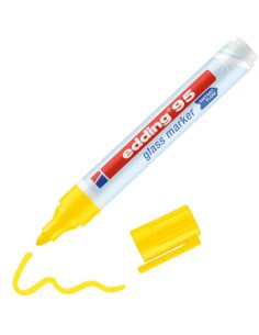 MARCADOR DE PUNTA REDONDA PARA CRISTAL GROSOR DE TRAZO: 1,5 - 3 MM COLOR: 05. AMARILLO EDDING 95-05 (x10 unidades)