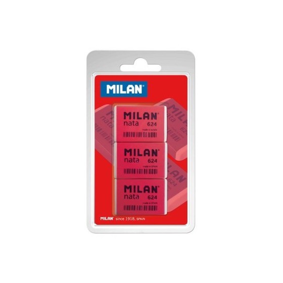 BLÍSTER 3 GOMAS NATA(R) 624 CON BANDA DE CELOFÁN ROSA MILAN BPM9205