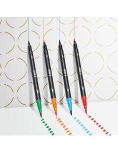 BIC Intensity Dual Tip rotulador Negro, Azul, Verde, Púrpura, Rojo, Amarillo 6 pieza(s) 2