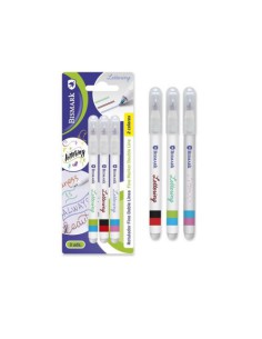 SET 3 ROTULADORES LETTERING DE DOBLE LINEA BICOLOR BISMARK 330009
