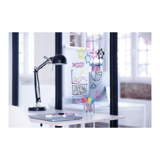 BOLSA CON 4 MARCADORES EDDING 95 COLORES NEGRO, AZUL, ROSA Y NARANJA EDDING 95-999