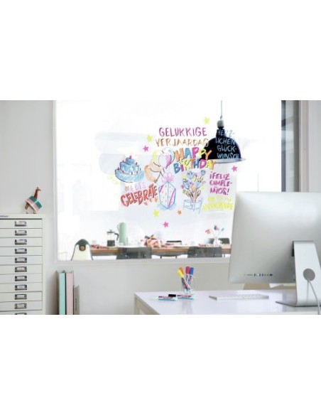 BOLSA CON 4 MARCADORES EDDING 95 COLORES NEGRO, AZUL, ROSA Y NARANJA EDDING 95-999