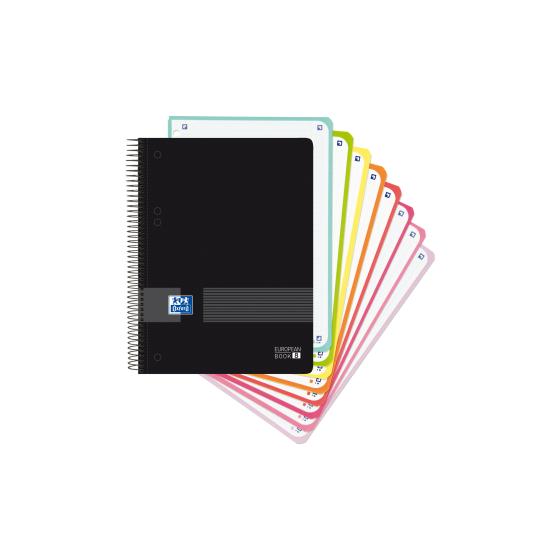 CUADERNO LIVE & GO EUROPEANBOOK 8 A5+ T.PP 160H 5X5 COLOR NEGRO OXFORD 400158957 (x4 unidades)