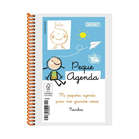 AGENDA ESCOLAR 2022-2023 PEQUE 8º DIA PAGINA TAPA PERSONALIZABLE INGRAF 350984