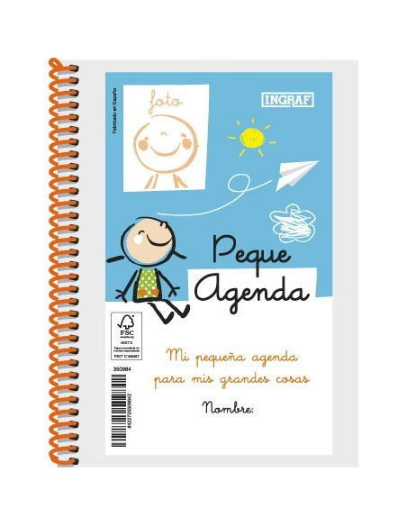 AGENDA ESCOLAR 2022-2023 PEQUE 8º DIA PAGINA TAPA PERSONALIZABLE INGRAF 350984