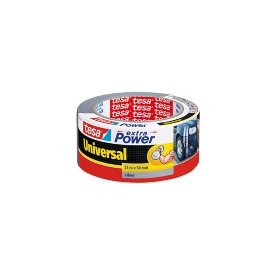 CINTA ADHESIVA AMERICANA EXTRA POWER GRIS 25MX50MM TESA 56388-00000-12 (x6 unidades)