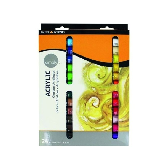 SET PINTURA ACRÍLICA 24X 12ML SIMPLY DALER ROWNEY D126500024