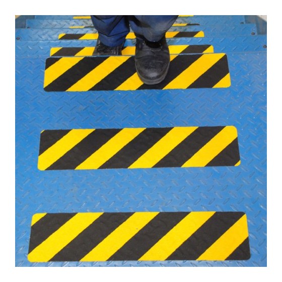 BOLSA 1 TIRA ADHESIVA ANTIDESLIZANTE 150X610MM AMARILLO/NEGRO TARIFOLD 197614