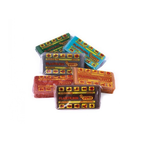 CAJA PLASTILINA 18 PASTILLAS DE 50GR GAMA NATURE COLORES SURTIDOS (3 UDS X COLOR) JOVI 70/18N