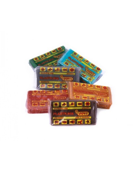 CAJA PLASTILINA 18 PASTILLAS DE 50GR GAMA NATURE COLORES SURTIDOS (3 UDS X COLOR) JOVI 70/18N