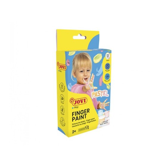 ESTUCHE PINTURA DEDOS 6 BOTES 35ML COLORES PASTEL JOVI 540P