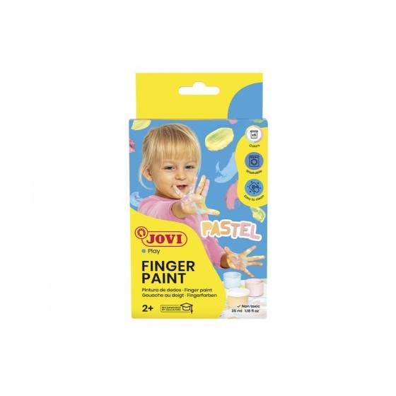 ESTUCHE PINTURA DEDOS 6 BOTES 35ML COLORES PASTEL JOVI 540P