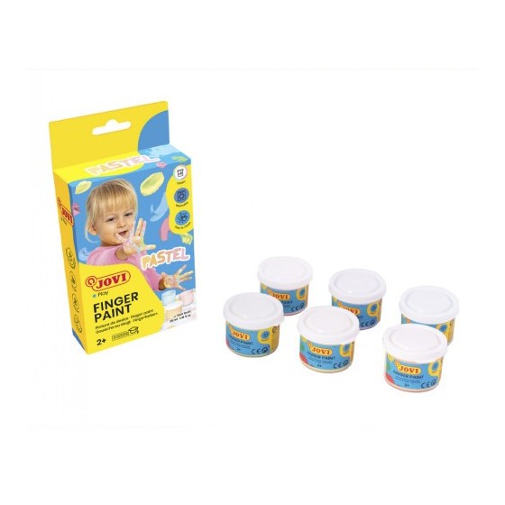 ESTUCHE PINTURA DEDOS 6 BOTES 35ML COLORES PASTEL JOVI 540P