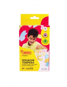 ESTUCHE TÉMPERA GOUACHE 6 BOTES DE 35 ML COLORES PASTEL JOVI 507P 2
