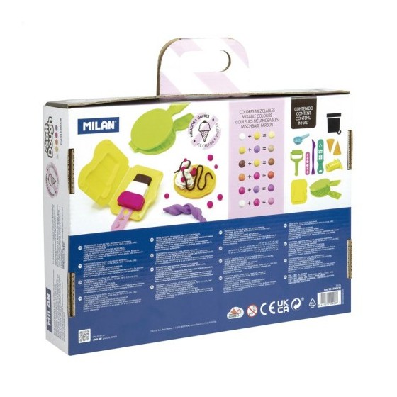 MALETÍN 6 BOTES PASTA BLANDA SOFT DOUGH DE 59GR + HERRAMIENTAS "HELADOS Y GOFRES" MILAN 913306ICW