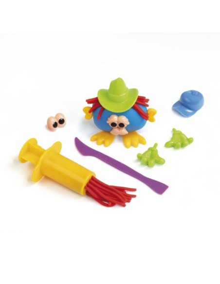 MALETÍN 4 BOTES PASTA BLANDA SOFT DOUGH DE 116GR + HERRAMIENTAS "CARAS DIVERTIDAS" MILAN 913304HF