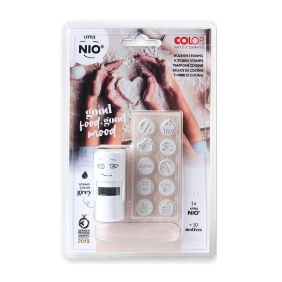 BLISTER IMPRENTILLA LITTLE NIO 10 PICTOS TEMÁTICA "COCINA" COLOP NIL008