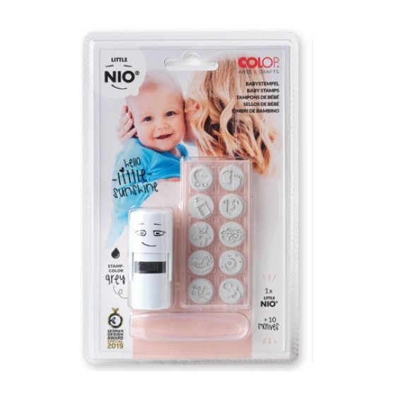 BLISTER IMPRENTILLA LITTLE NIO 10 PICTOS TEMÁTICA "BEBÉS" COLOP NIL002