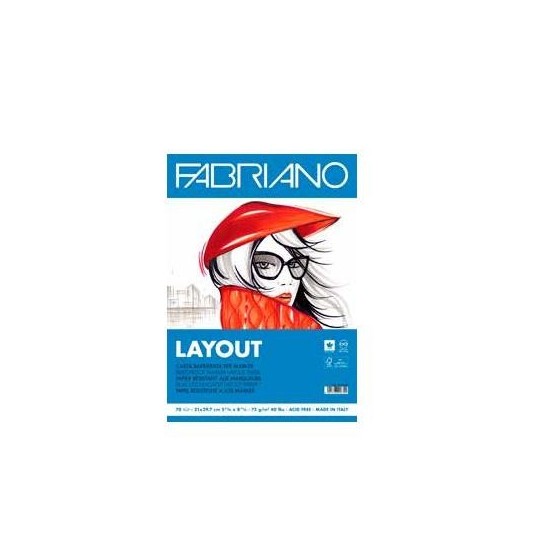 BLOC LISO ENCOLADO A4 70HOJAS 75 GR TODO TIPO TINTAS FABRIANO F19100505