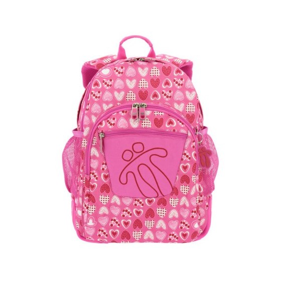 MOCHILA CRAYOLES REFUERZO CAUCHO+BOLSILLOS ROSA/CORAZONES TOTTO MA04ECO029-1710N-1I3