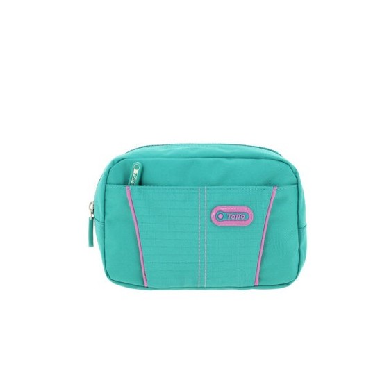 ESTUCHE MODELO EATFIT DOS BOLSILLOS VERDE/GOMAS ROSAS TOTTO AC52KLA002-1710Z-V2P