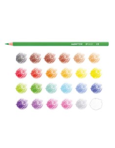TUBO 24 UNIDADES LÁPICES DE COLORES HEXAGONALES + SACAPUNTAS CARIOCA 43341 2