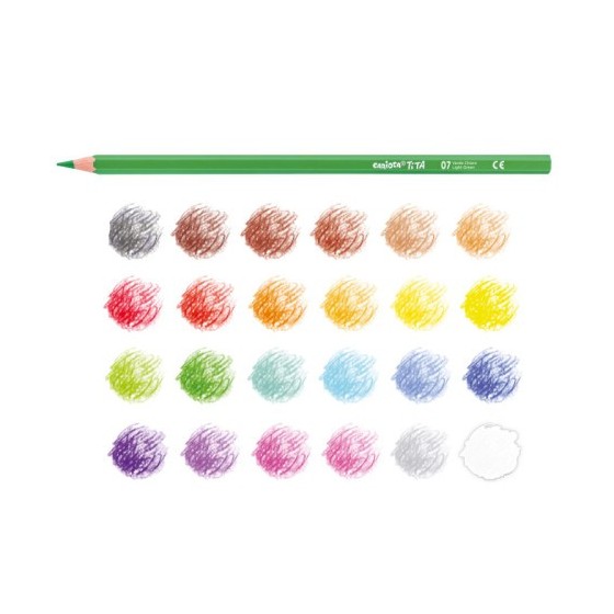 TUBO 24 UNIDADES LÁPICES DE COLORES HEXAGONALES + SACAPUNTAS CARIOCA 43341