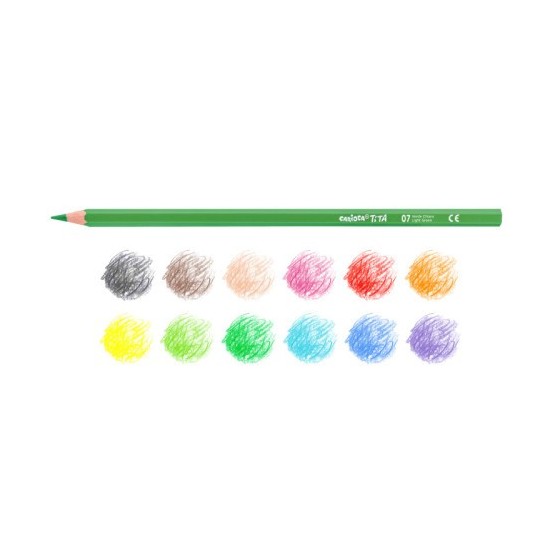 TUBO 12 UNIDADES LÁPICES DE COLORES HEXAGONALES + SACAPUNTAS CARIOCA 43340