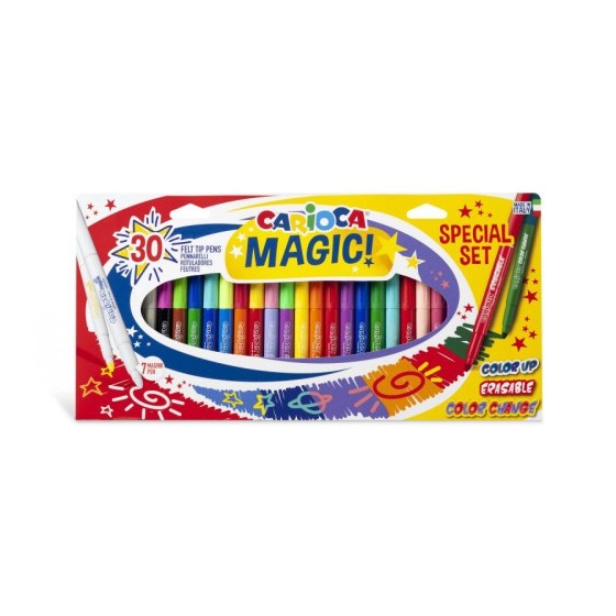 CAJA SET 30 ROTULADORES MÁGICOS MAGIC MARKERS CARIOCA 43183