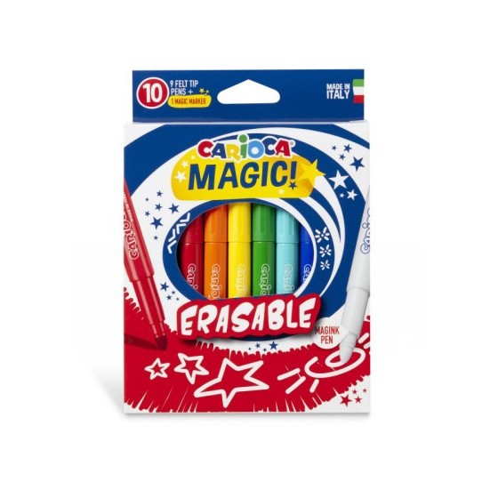 CAJA 10 ROTULADORES MÁGICOS BORRABLES CARIOCA 43182
