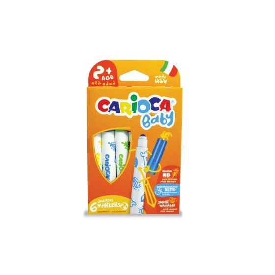CAJA 6 ROTULADORES VALOROUS MARKER CARIOCA BABY 42813