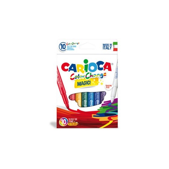 CAJA 10 ROTULADORES MÁGICOS COLOR CHANGE CARIOCA 42737