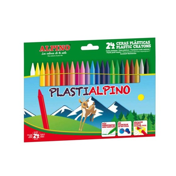 ESTUCHE 24 CERAS PLASTIALPINO ALPINO PA000024