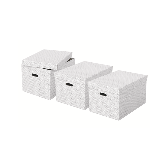 PACK 3 CAJAS BLANCAS 510X355X305MM ESSELTE 628286