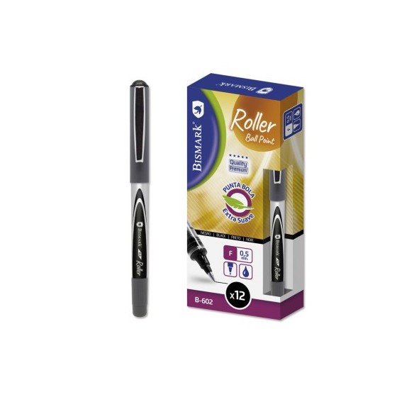 ROLLER PUNTA DE BOLA  B-602 0,5MM NEGRO BISMARK 326153 (x12 unidades)