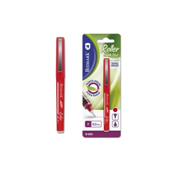 ROLLER PUNTA AGUJA B-600  0,5MM ROJO BISMARK  328007